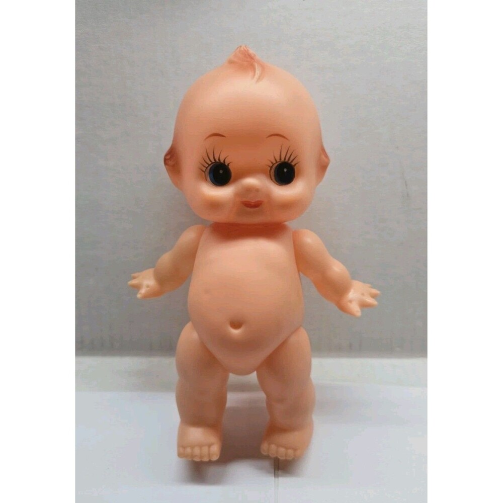 Vintage Kewpie Plastic Doll Moveable Arms Starfish Hands Squeaker Works Japan